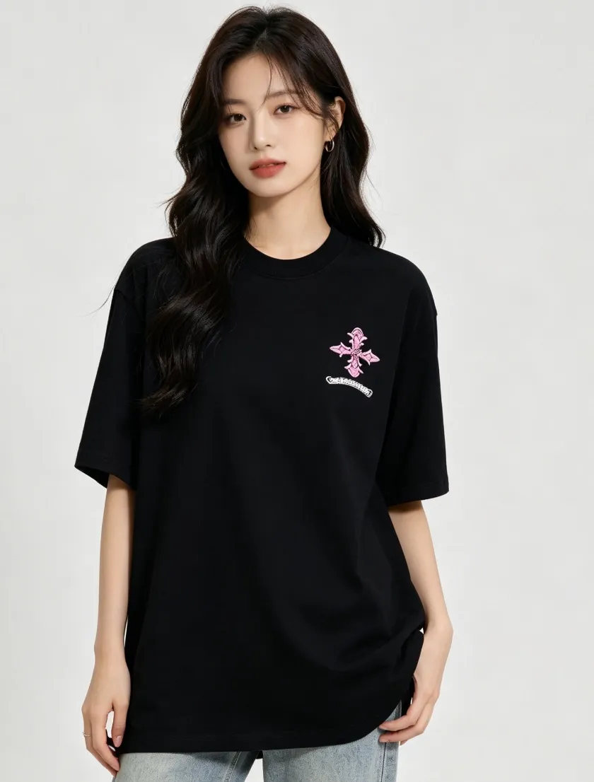 Louis Vuitton/Louis Vuitton warm Color Change embroidered logo short sleeves